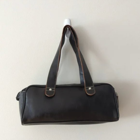 Y2K black leather shoulder bag by Spring - Picture 3 of 5